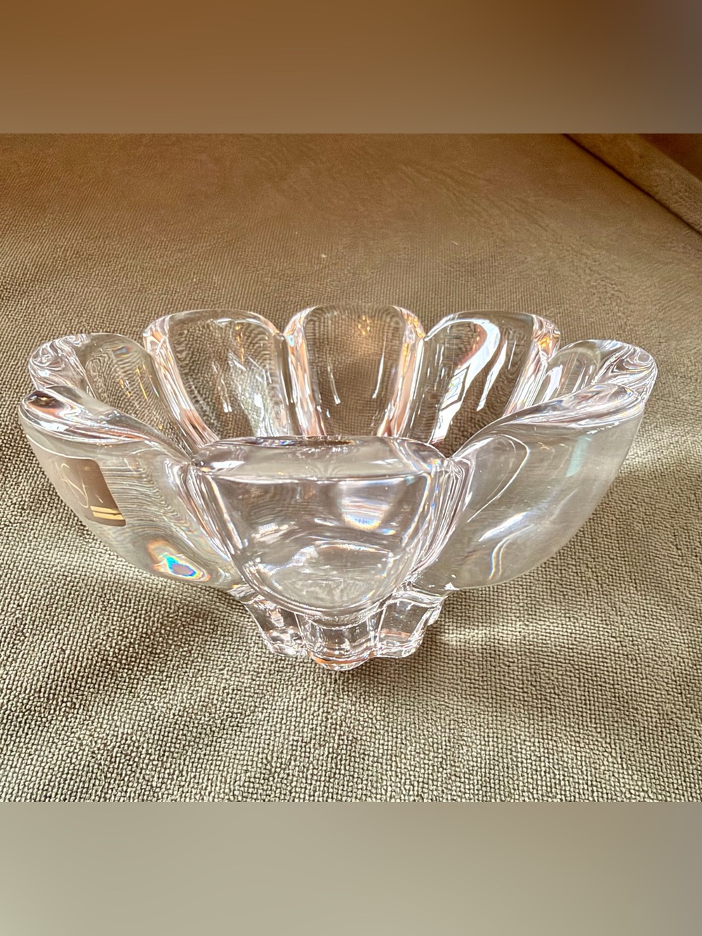 Mikasa Clear Petal-Shaped Glass Bowl